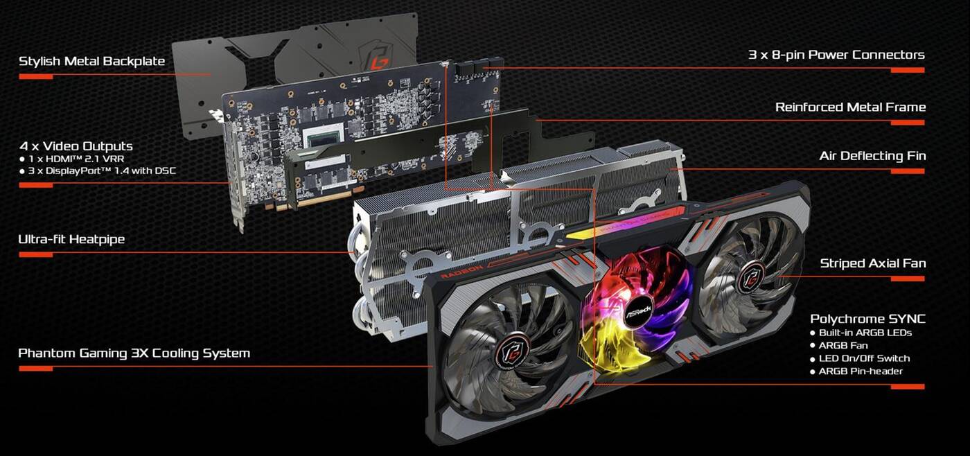Radeon RX 6900 XT Phantom Gaming D OC nową kartą ASRocka
