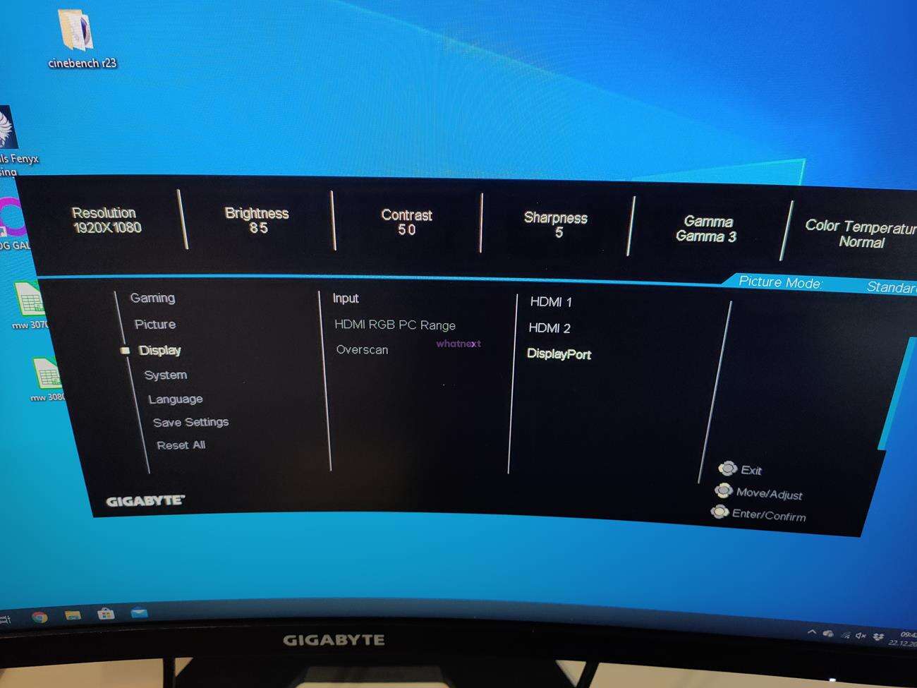 Test monitora Gigabyte G27FC