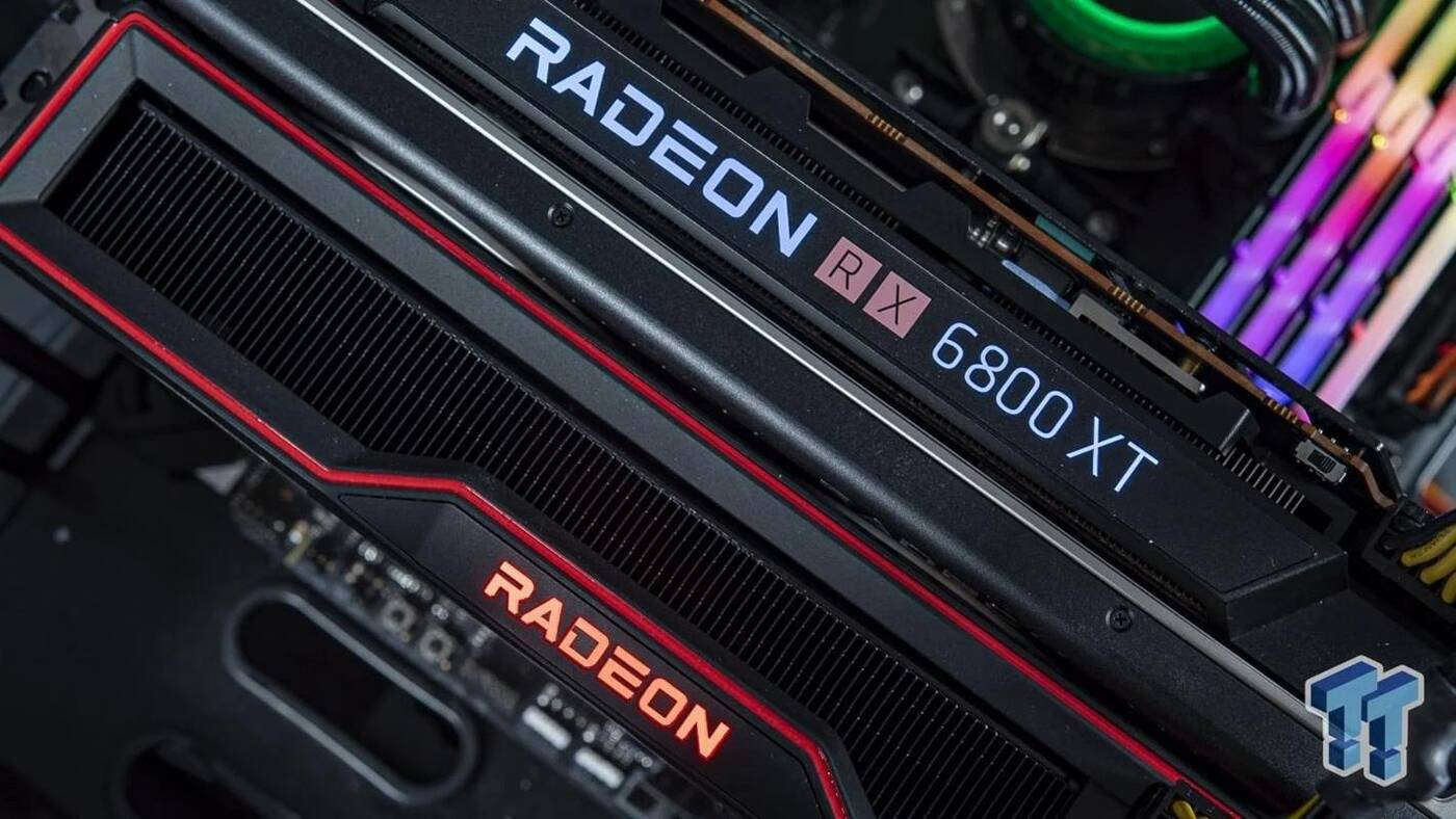 Wydajność gier z Radeon RX 6800 XT w multiGPU, Radeon RX 6800 XT mGPU, wydajność Radeon RX 6800 XT mGPU, wydajność dwóch Radeon RX 6800 XT