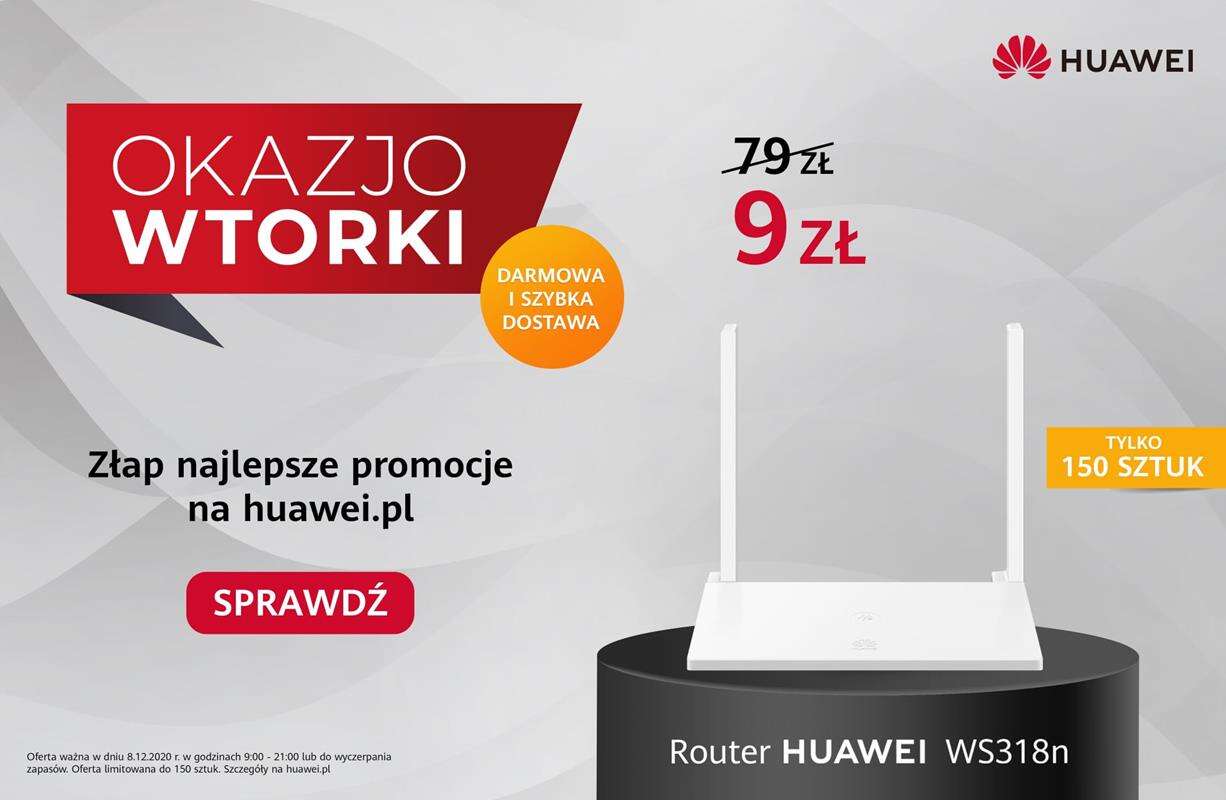 router Huaweia za 9 złotych,