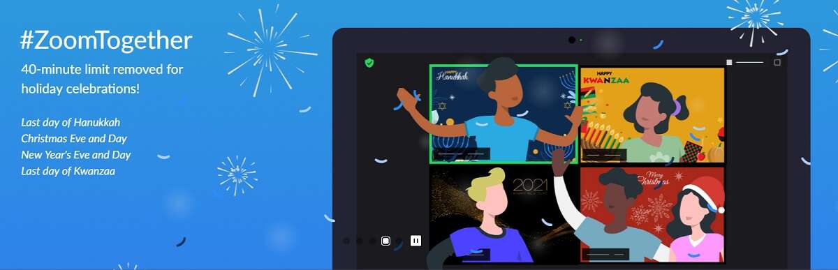 Zoom znosi limit czasowy, ale tylno na czas świąt