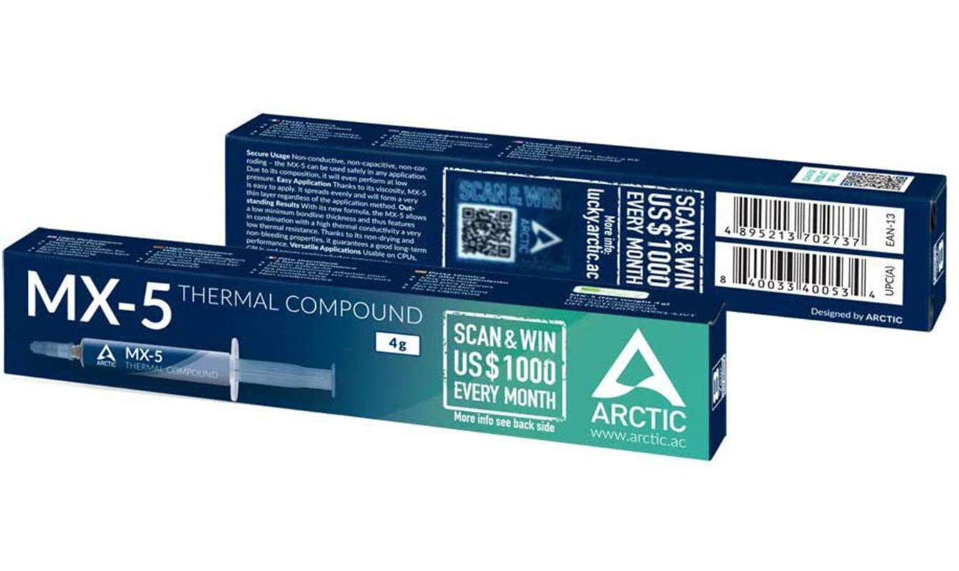 Nowa pasta termoprzewodząca Arctic MX-5, pasta termoprzewodząca Arctic MX-5, pasta Arctic MX-5, Arctic MX-5