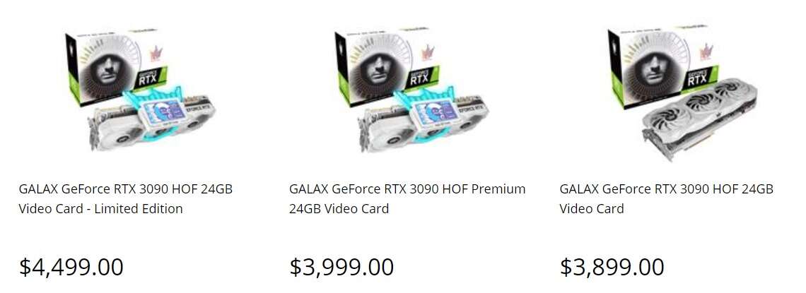 cena GALAX RTX 3090 HOF