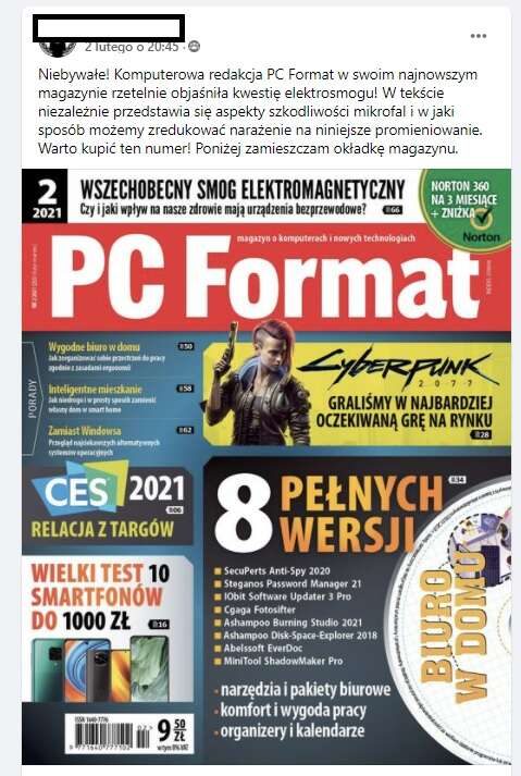 Magazyn komputerowy ostrzega przed promieniowaniem elektromagnetycznym. Słusznie?