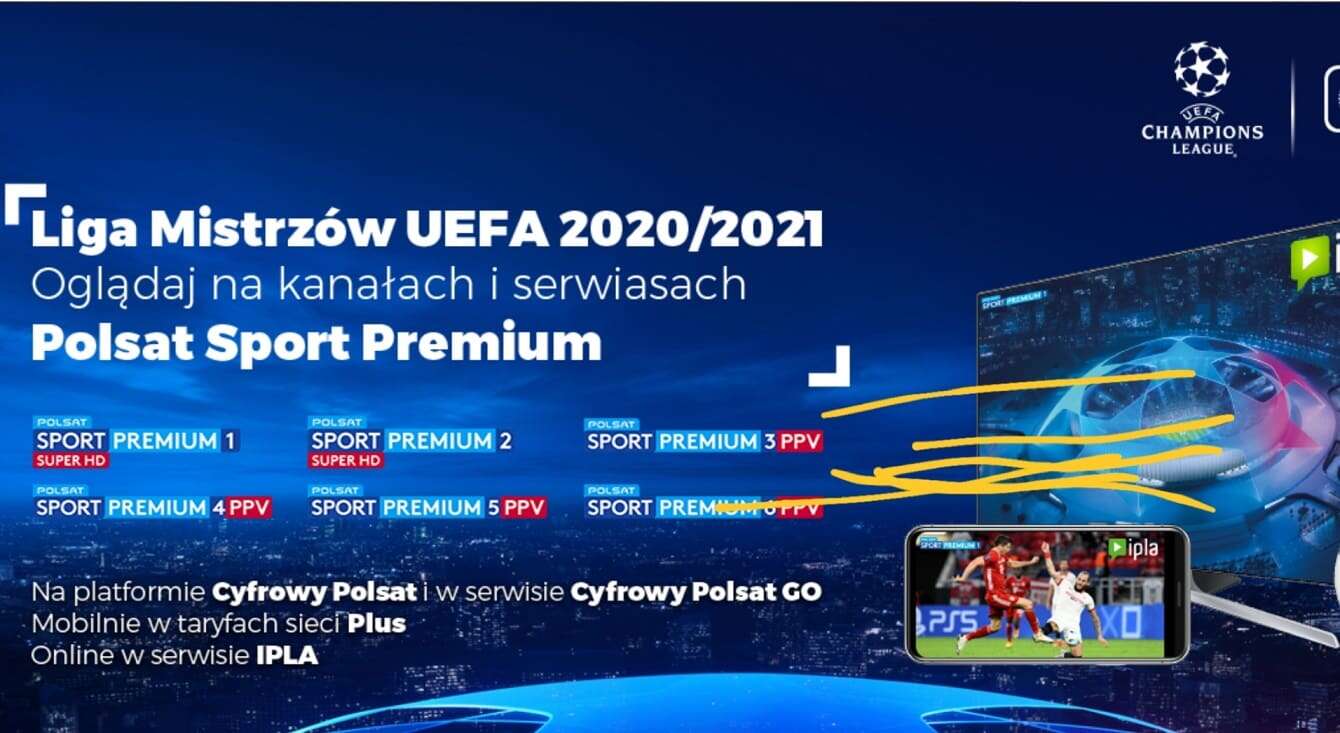 Liga Mistrzów, Polsat Sport Premium oraz IPLA