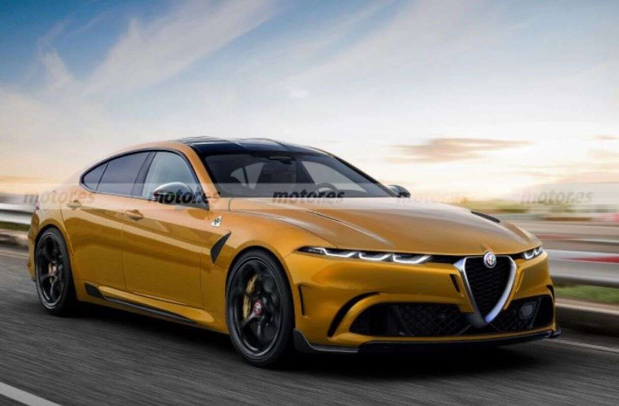 Spójrzcie na render sedana Alfa Romeo jako rywala BMW 5