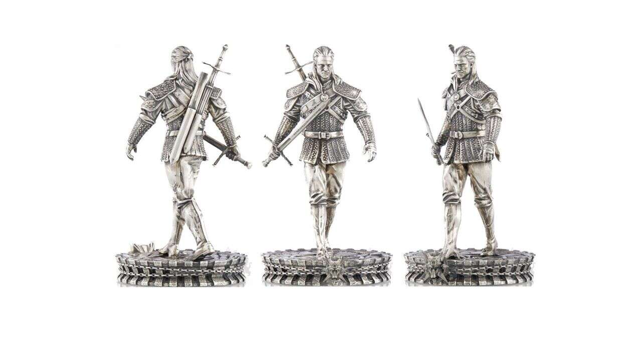 Srebrny Geralt, moneta-figurka