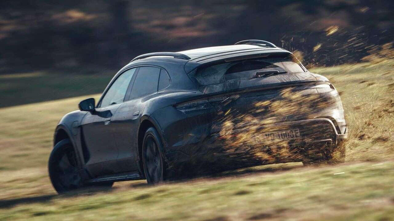 Zwiastun Taycan Cross Turismo pokazuje uchwyty rowerowe