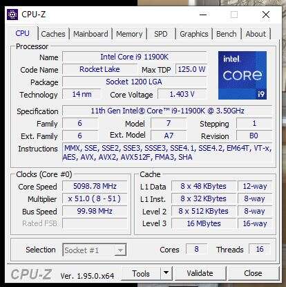 Test procesora Intel Core i9-11900K