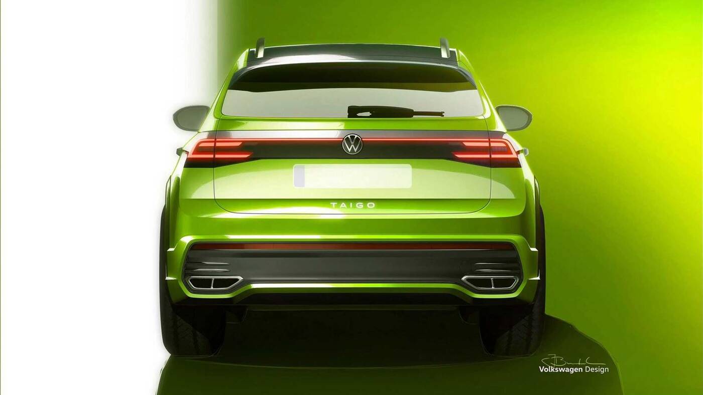 Oto Volkswagen Taigo, przebijający się przez ogłoszenie Voltswagen w USA