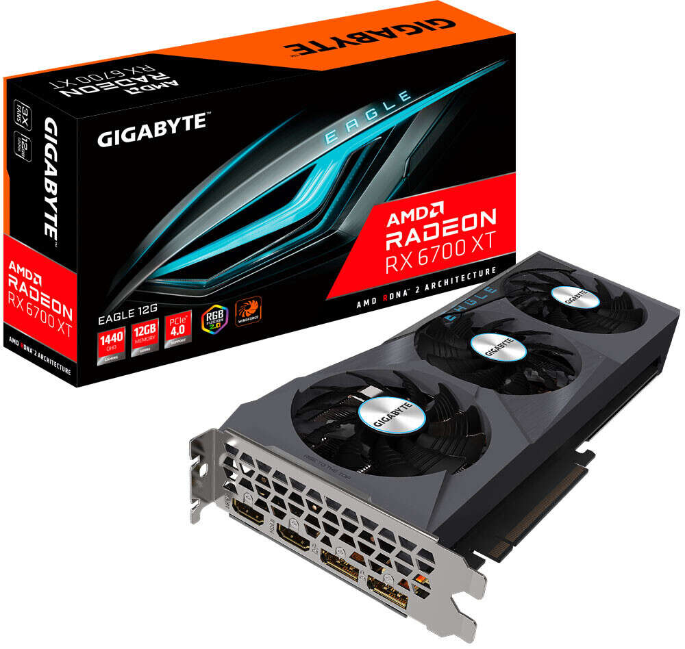 specyfikacja Gigabyte Radeon RX 6700 XT Gaming OC i Eagle