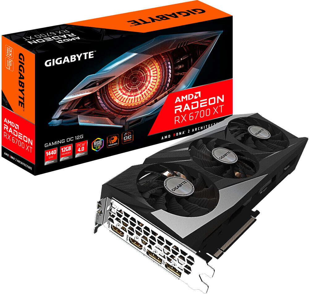 specyfikacja Gigabyte Radeon RX 6700 XT Gaming OC i Eagle