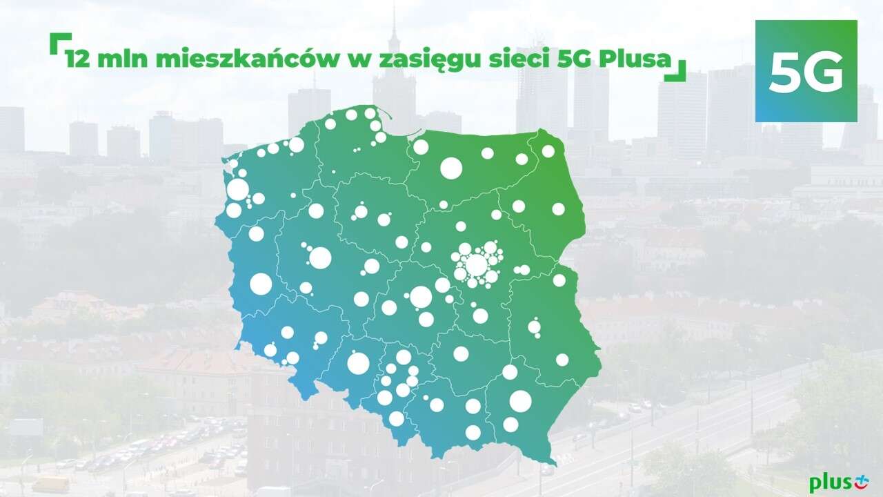 5G w Plusie - nowa lista miejscowości
