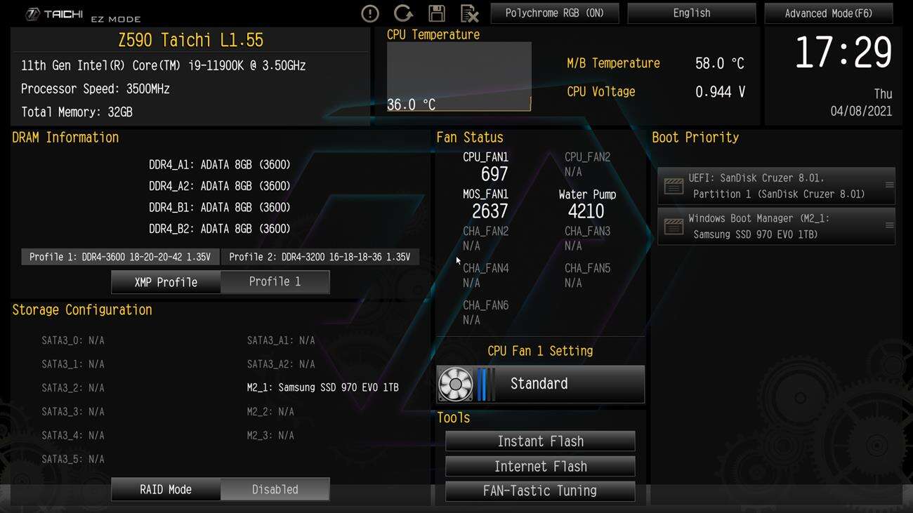 Test płyty głównej ASRock Z590 Taichi