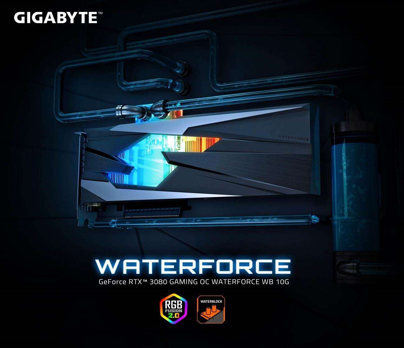 specyfikacja Gigabyte GeForce RTX 3080 Gaming OC Waterforce WB 10G 2 3