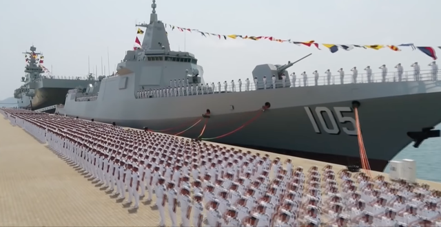 trzy nowe okręty wojenne Chin
