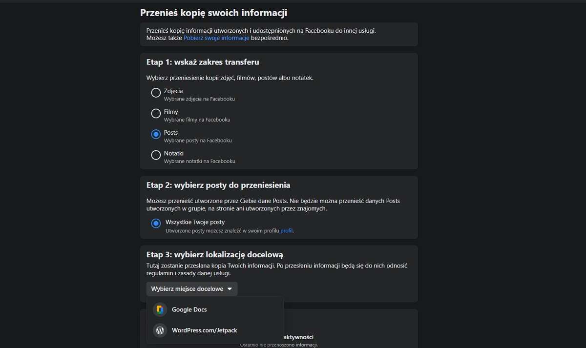 Odchodząc z serwisu Facebook nie zapomnij zabrać notatek i postów