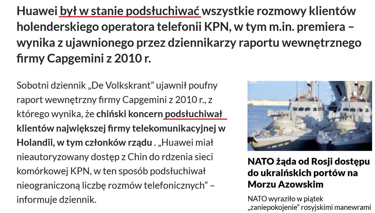 [Aktualizacja] Huawei MÓGŁ podsłuchiwać Holendrów. Ale niektórzy już wydali wyrok