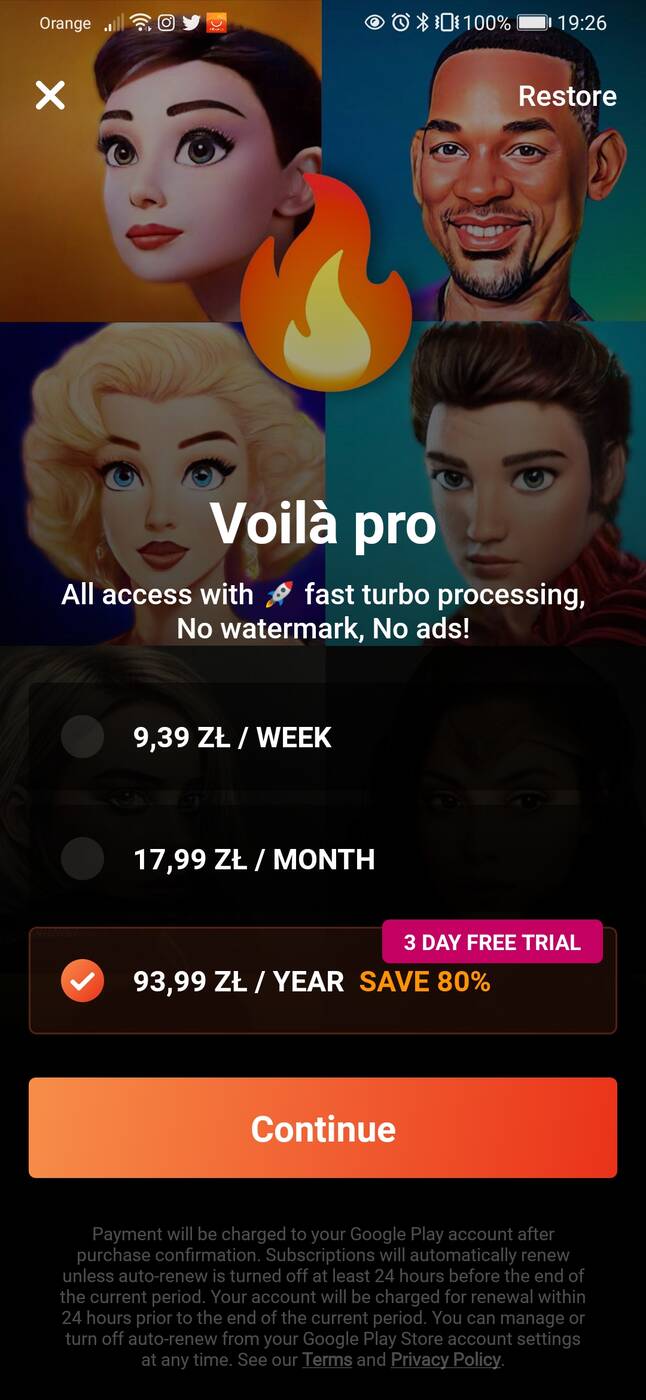 Voila AI Artist - aplikacja, która zmieni Cię w postać z kreskówki