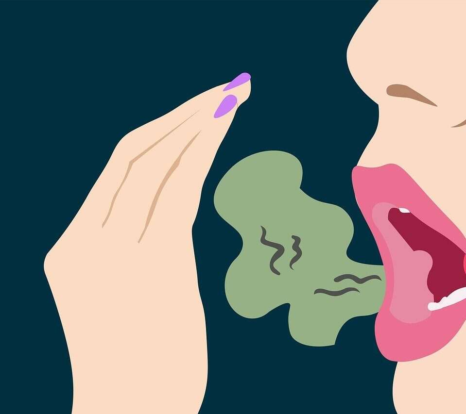 gadżet wykazujący nieprzyjemny oddech