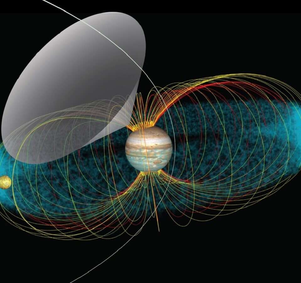 Juno szuka szumu generowanego przez księżyc Jowisza. Sonda wsłuchuje się w emisje radiowe