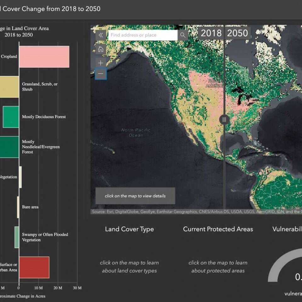 Interaktywna mapa pokazuje, jak może wyglądać Ziemia w 2050 roku