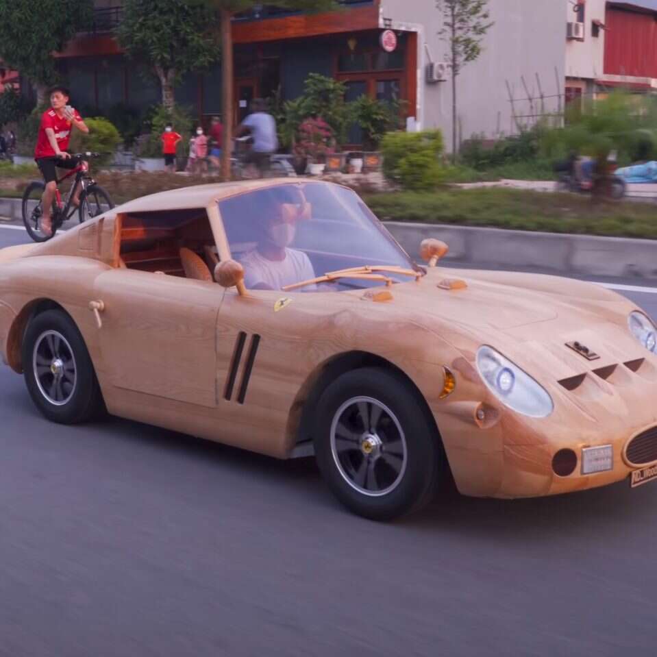 Najdroższy samochód na świecie wykonany z drewna, wyjątkowe Ferrari 250 GTO, Ferrari 250 GTO, drewniane Ferrari 250 GTO