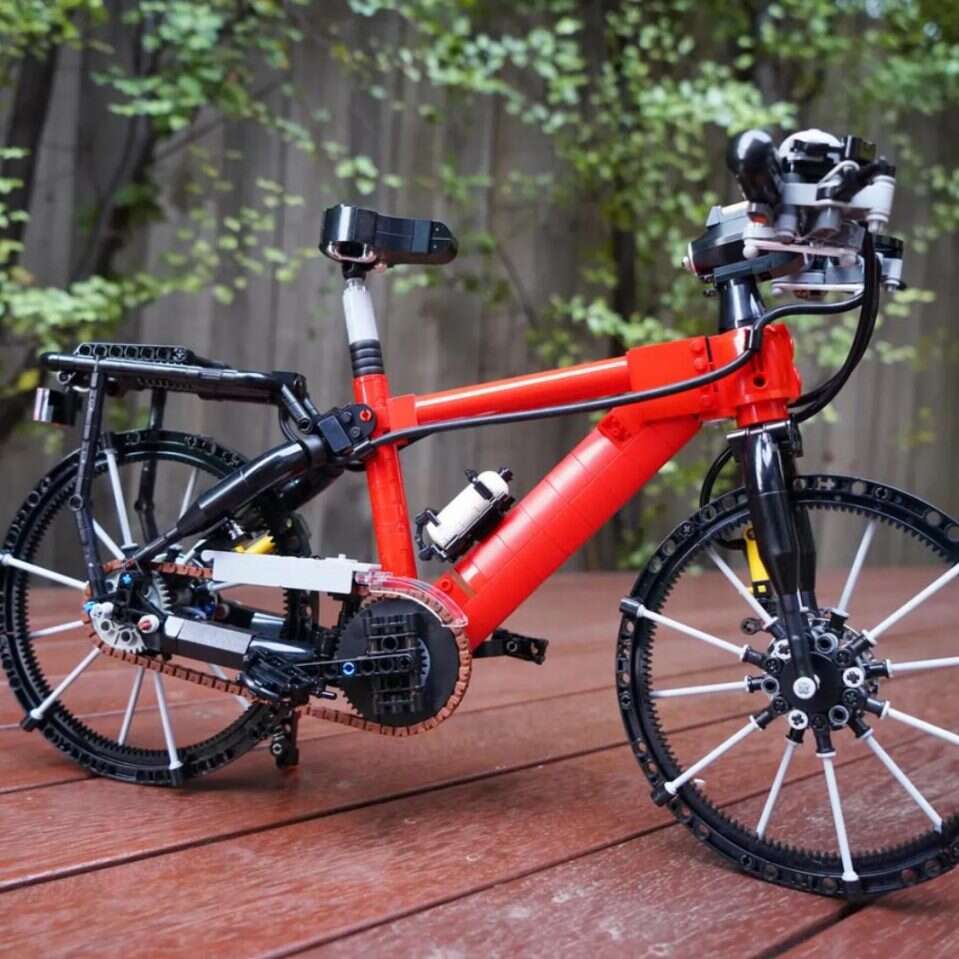 W pełni działający rower z Lego, ideas Lego, rower Lego,