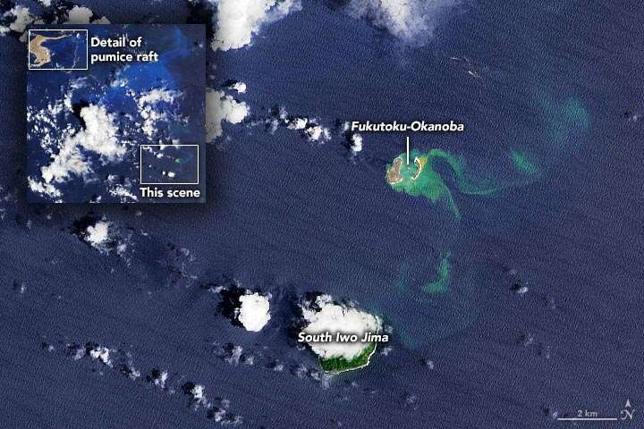 Doszło do erupcji podwodnego wulkanu Fukutoku-Okanoba. Rzućcie okiem na zdjęcia satelitarne