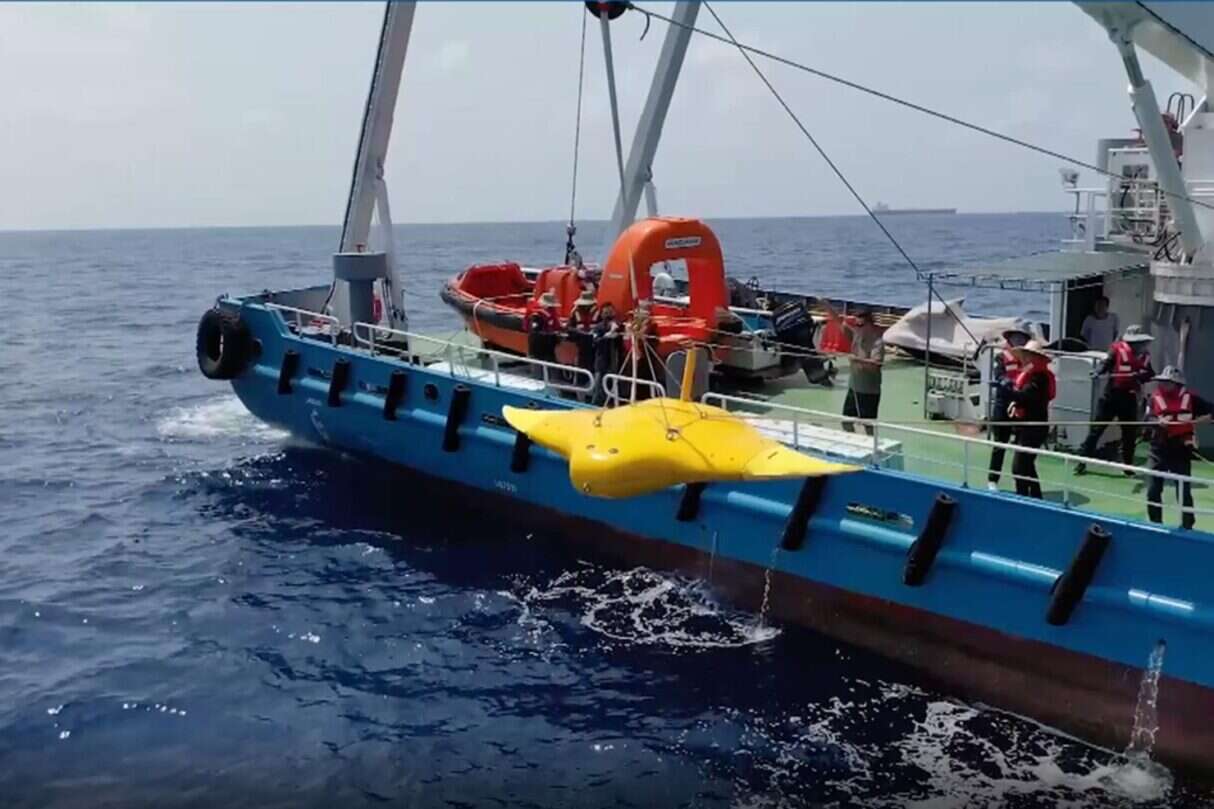 chiński dron podwodny, robo-płaszczka