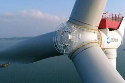 Powstaje chińska turbina wiatrowa,