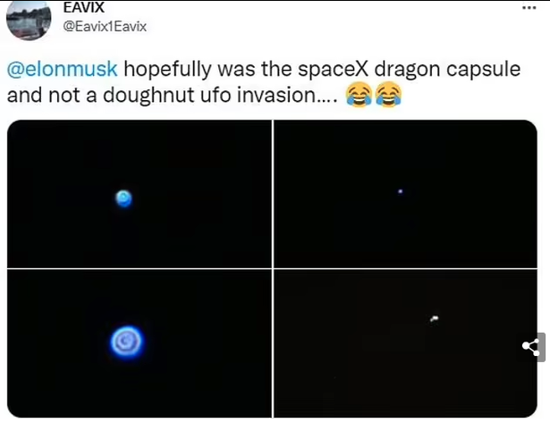 Statek obcych, gwiazda czy kapsuła od SpaceX? Zdjęcie sprzed kilku dni pokazuje nietypowy obiekt