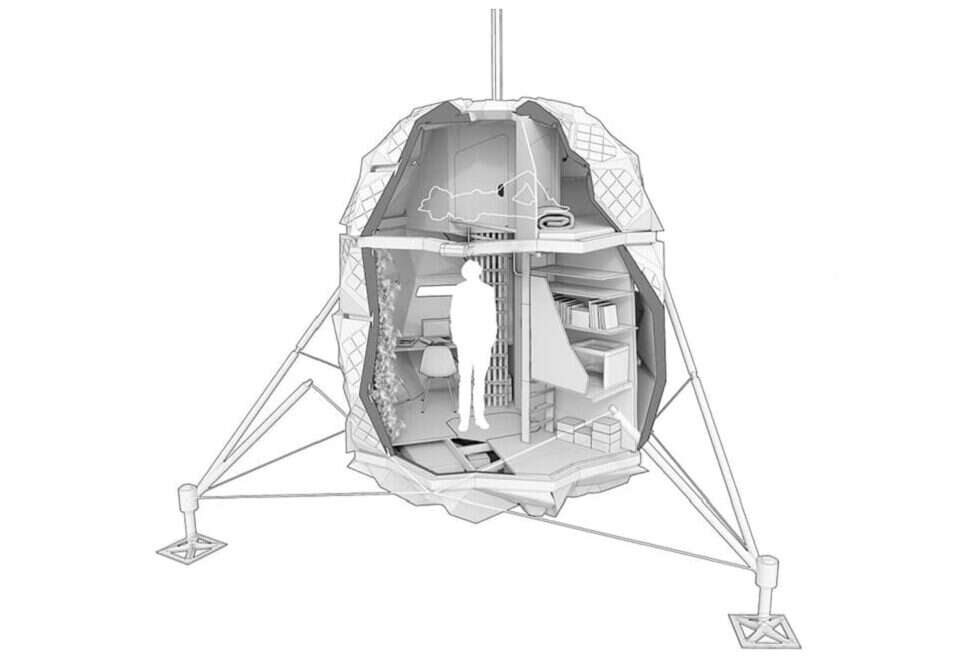 Księżycowy schron niczym origami. LUNARK po rozłożeniu staje się nie do poznania