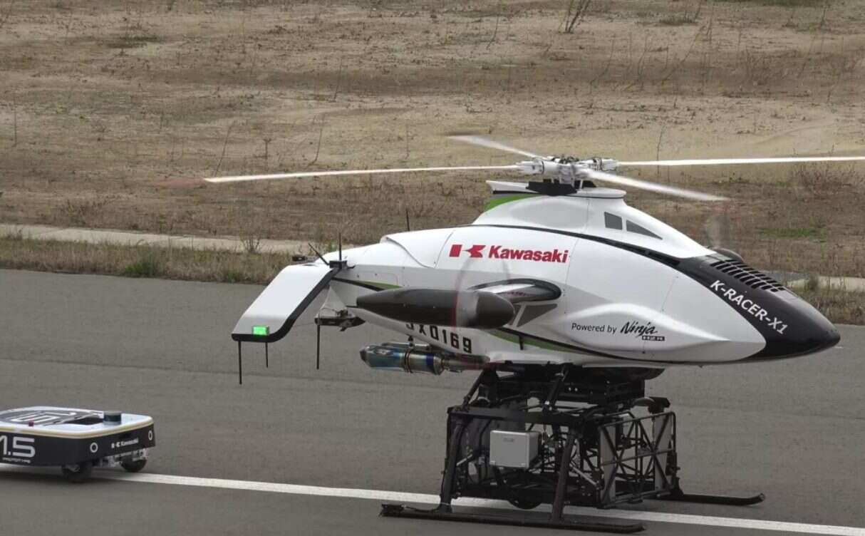 Kawasaki, helikopter Kawasaki, K-Racer, helikopter z silnikiem z hipermotocykla,