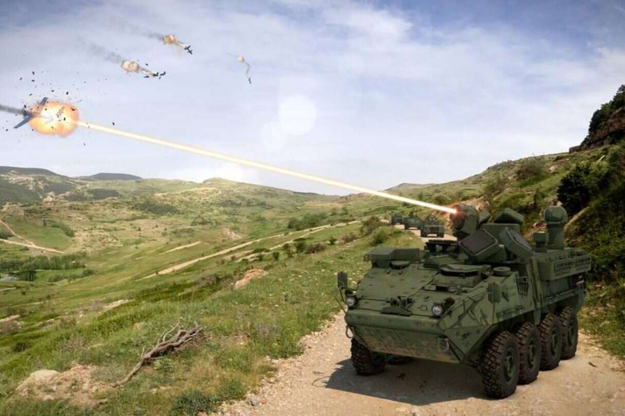 Nadchodzą pierwsze wojskowe pojazdy Stryker z 50-kilowatowym laserem, pojazdy Stryker