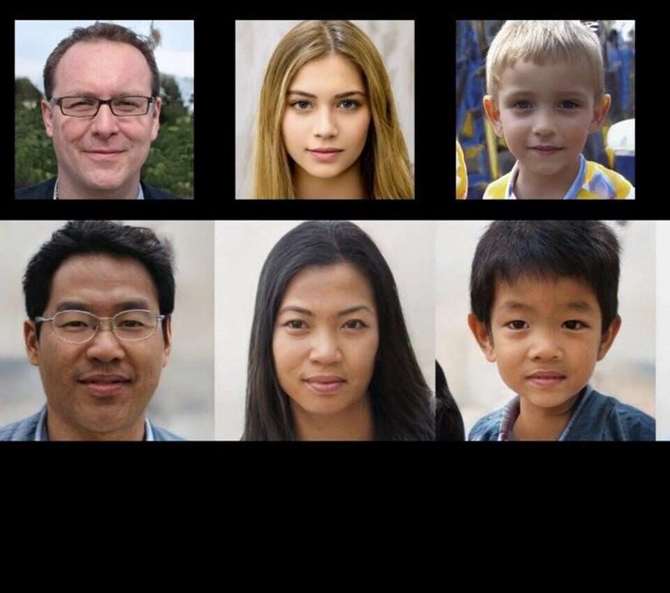 Sztuczna inteligencja wygenerowała twarze, Si, twarze SI,