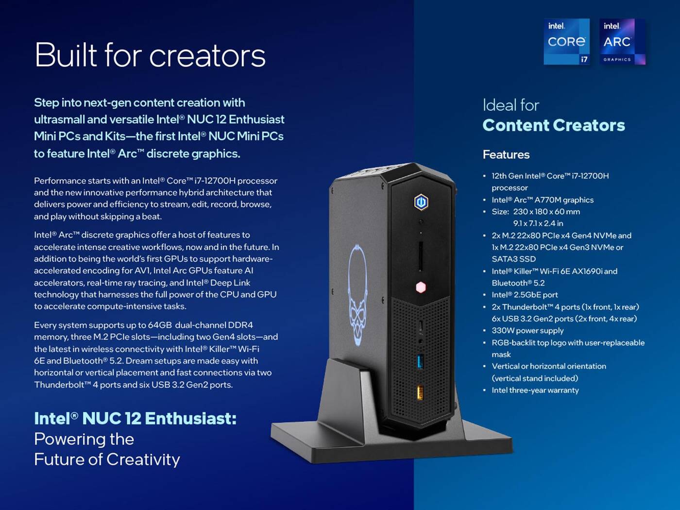 Najwydajniejszy komputer Intela, NUC 12 Enthusiast
