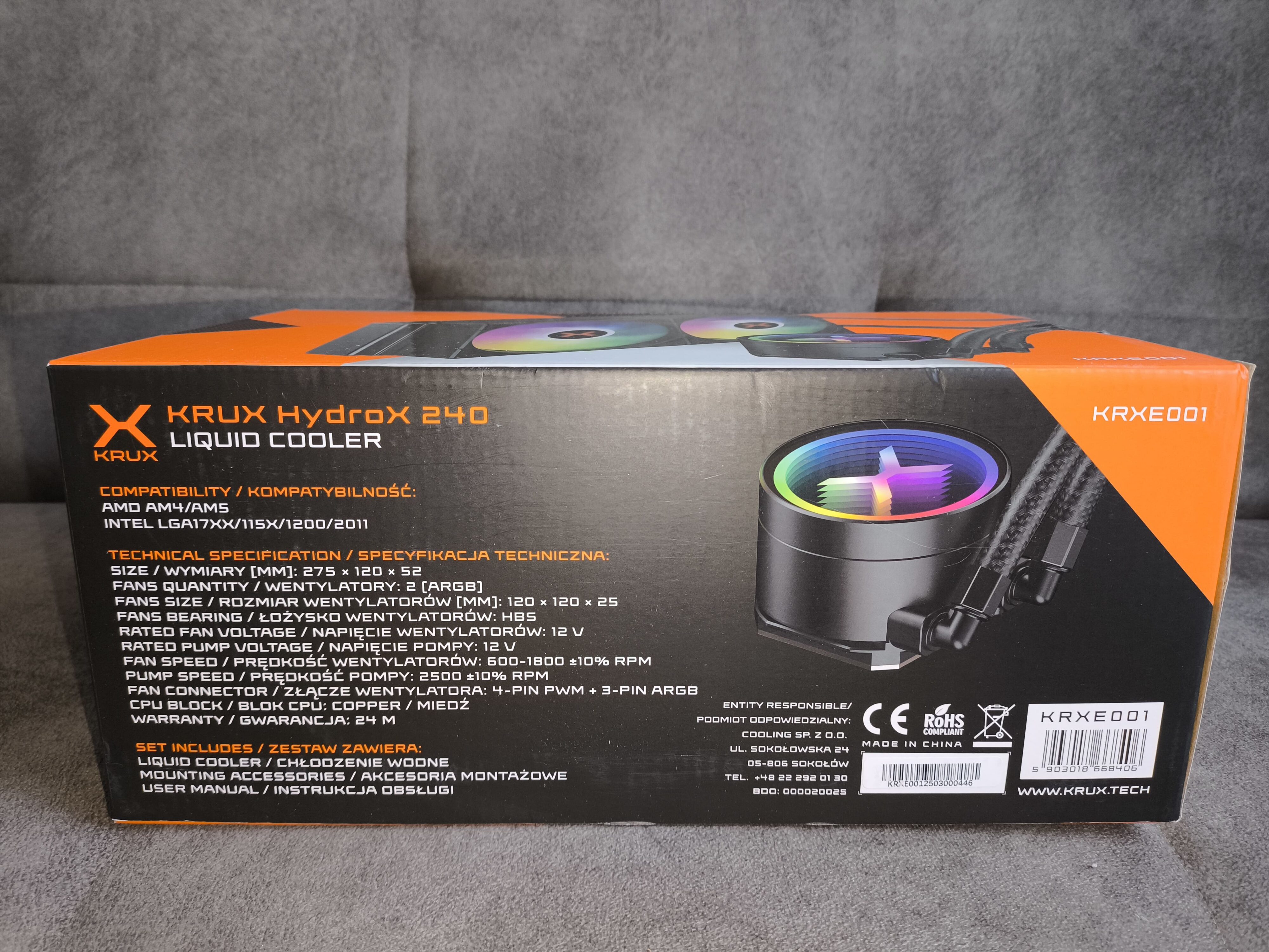 Krux HydroX 240 / Krux HydroGlance 360 White LCD - premierowy test chłodzeń AIO. Czy oba są warte uwagi?