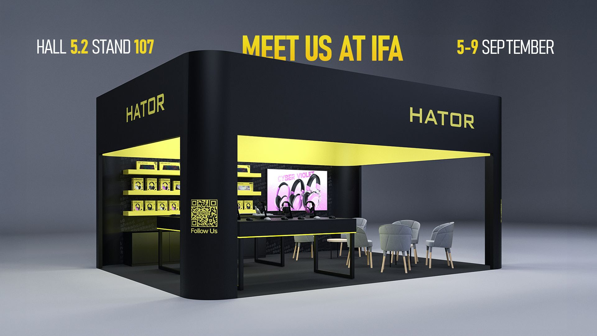 Premiera: HATOR na IFA 2025 – Skyfall 80 Pro Wireless, Quasar 3 Ultima 8K Wireless i nowa linia foteli ARC oraz Darkside