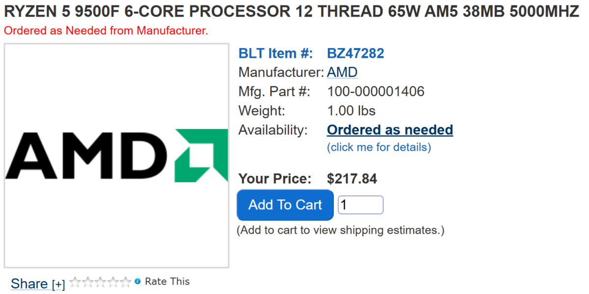Nowe modele procesorów z serii Ryzen 9000F wkrótce na rynku?
