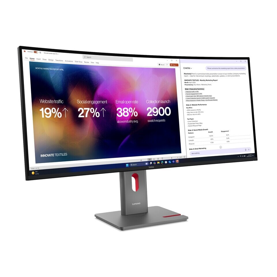 Nowy monitor Lenovo ThinkVision z rozdzielczością 5120 x 2160 przed premierą