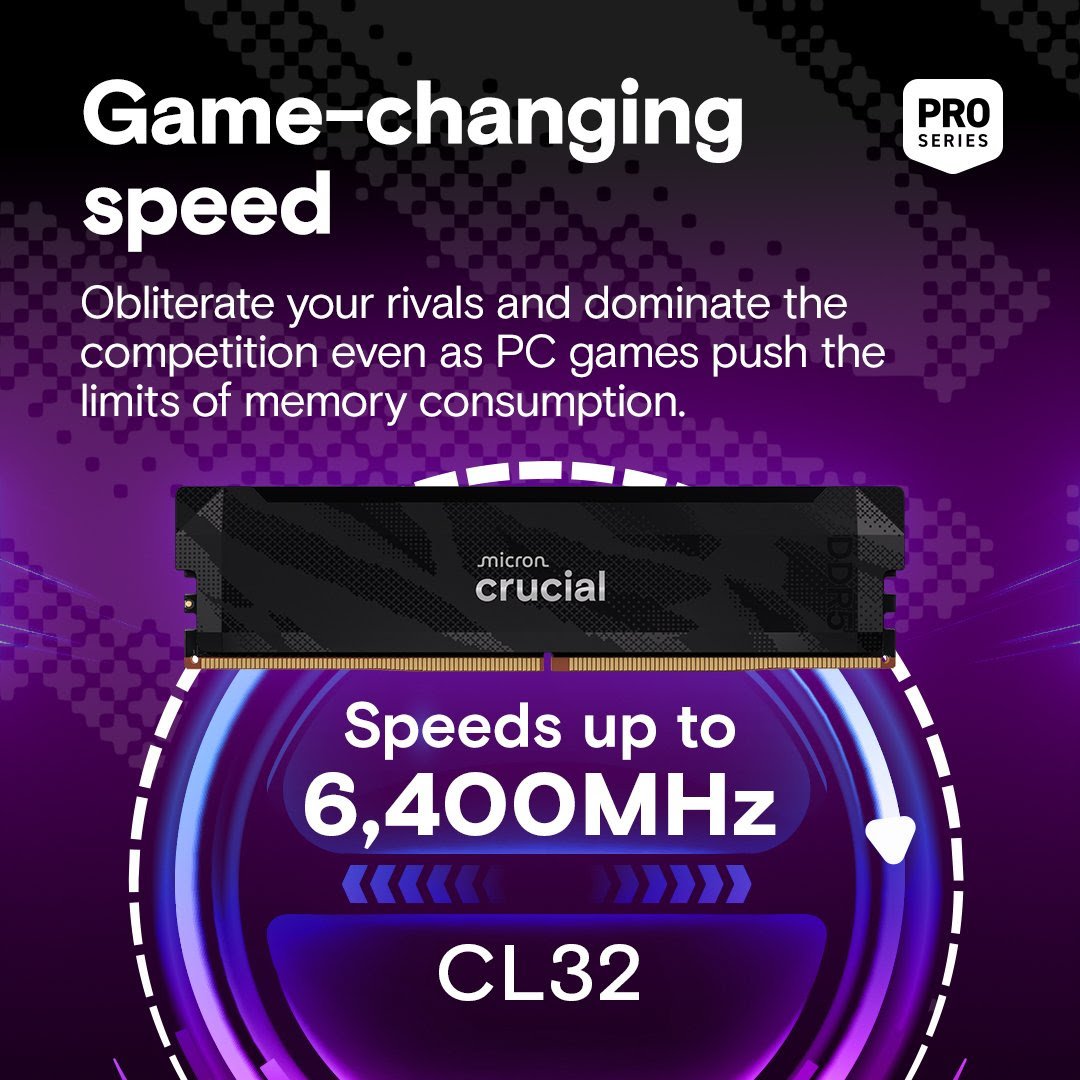 Premiera: Crucial wprowadza pamięci Pro DDR5-6400 CL32 z obsługą Intel XMP 3.0 i AMD EXPO