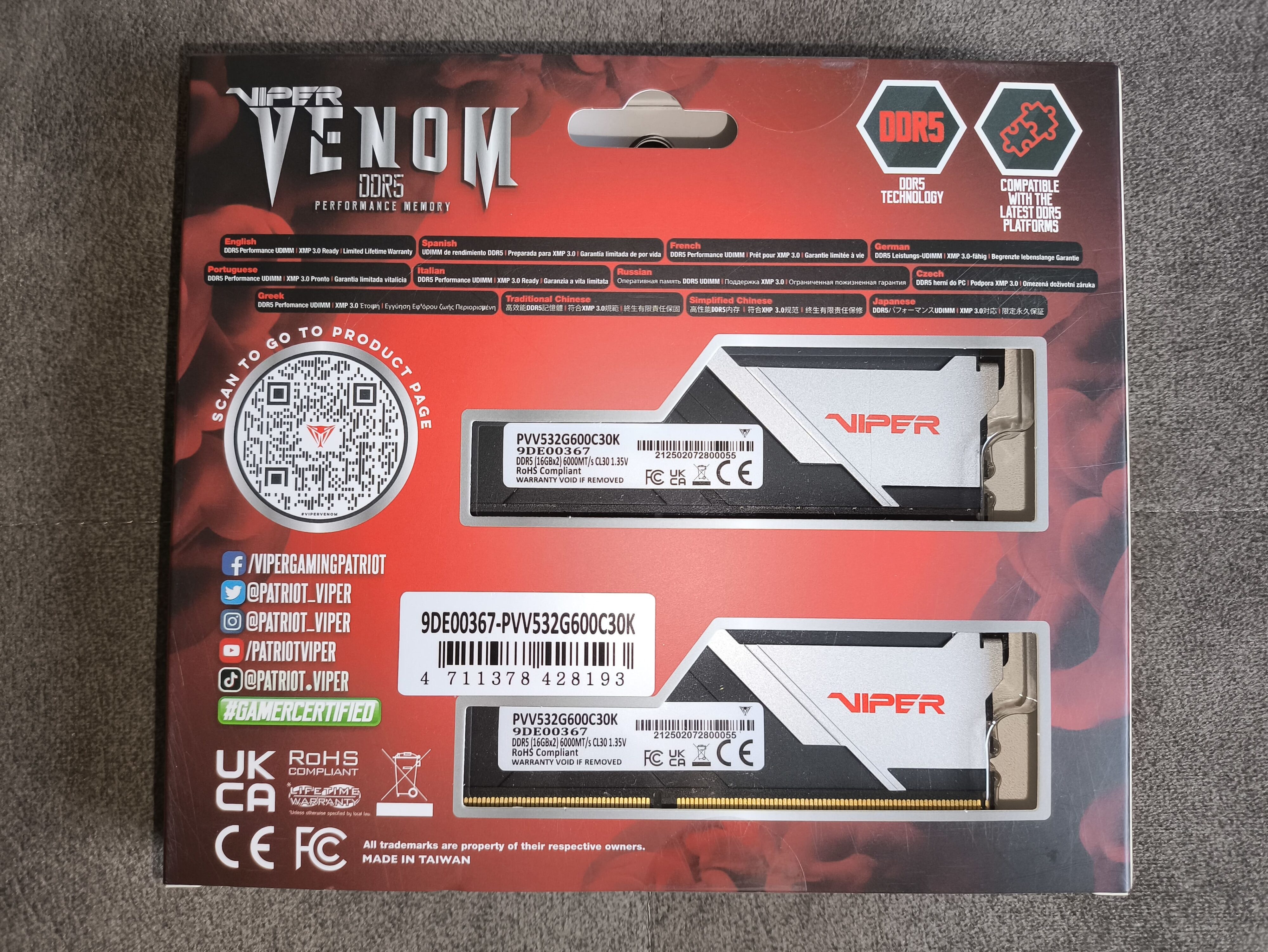 Patriot Viper Venom DDR5 6000 MT/s CL36 32 GB - test pamięci RAM