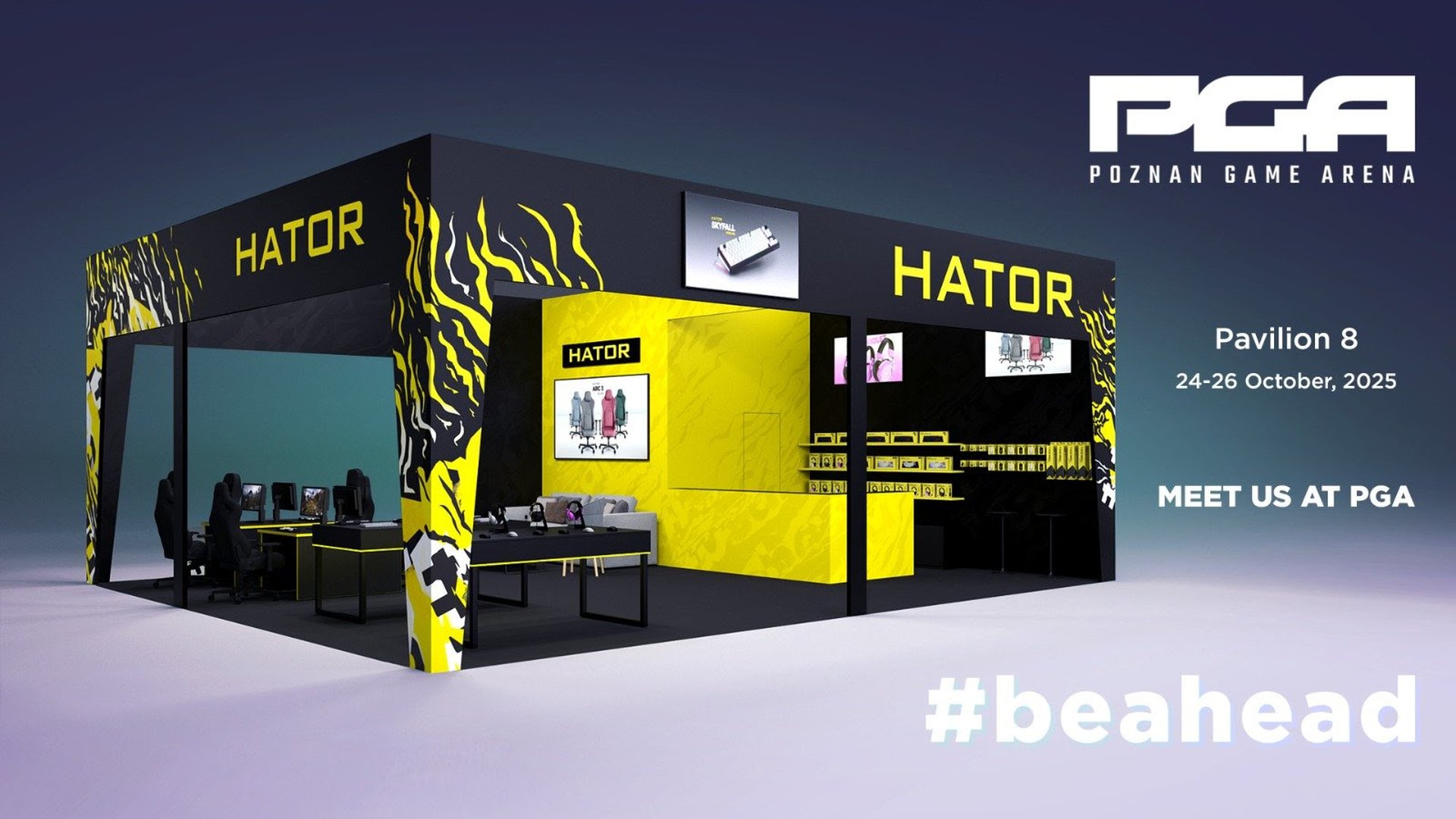 HATOR wraca na Poznań Game Arena z premierą klawiatur Skyfall i odświeżoną linią foteli