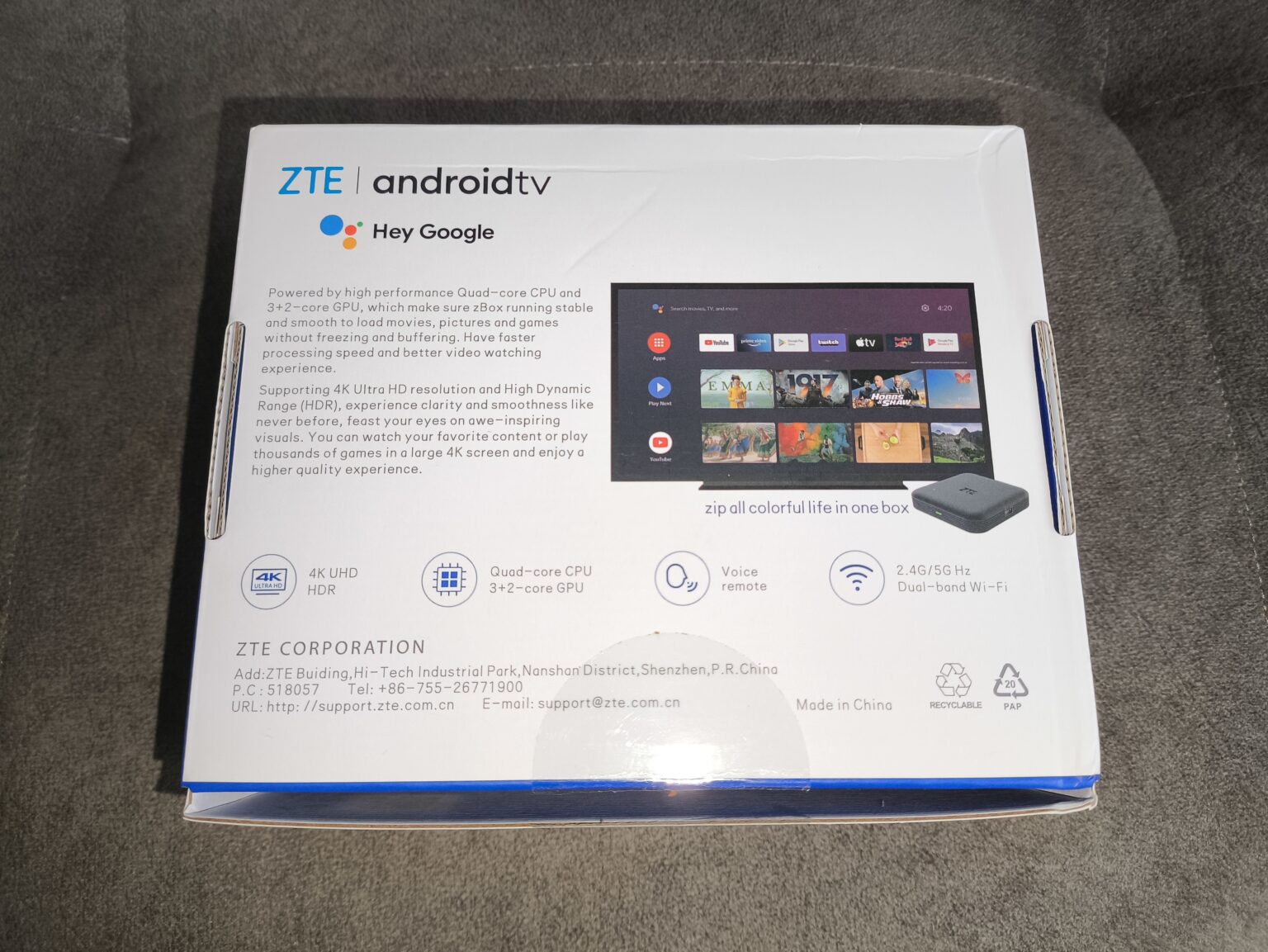 ZTE ZXV10 B866V2K - test przystawki Android 4K