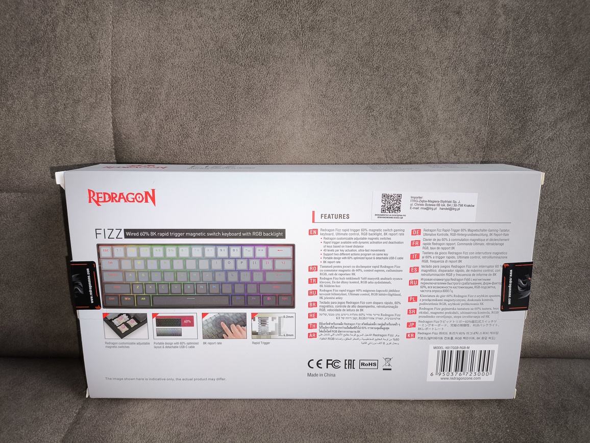 Redragon FIZZ Magnetic K617GG RGB - test klawiatury