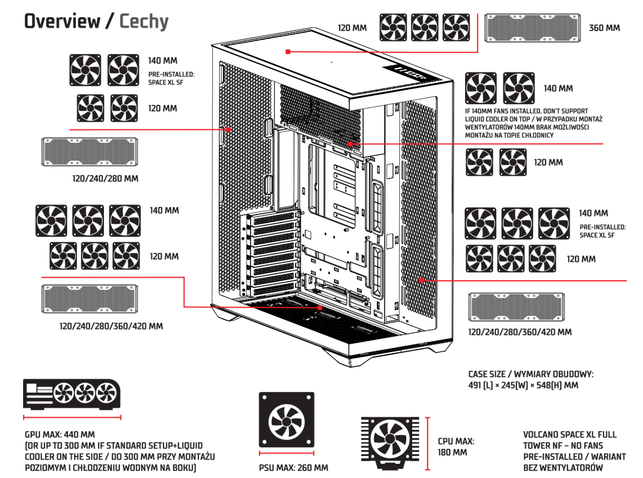 Modecom Volcano Space XL ARGB Full Tower 5F - premierowy test obudowy. Dla tych co lubią skrzynki typu Full-Tower