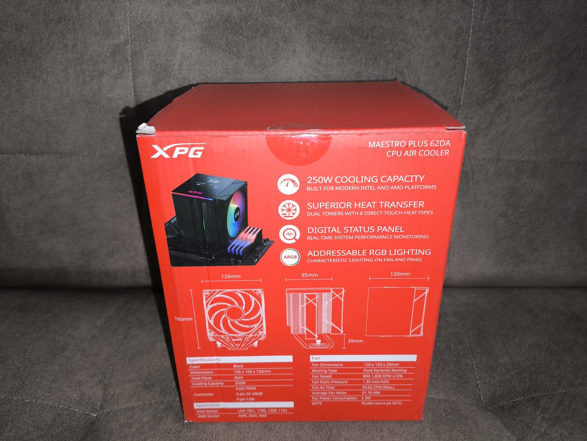 XPG Maestro Plus 62DA - test chłodzenia