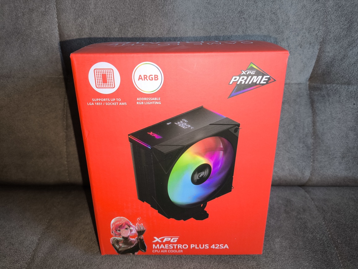 XPG Maestro Plus 42SA – test chłodzenia. Budżetowo i mało wydajnie. Ale za to z wyświetlaczem i ARGB na wyposażeniu