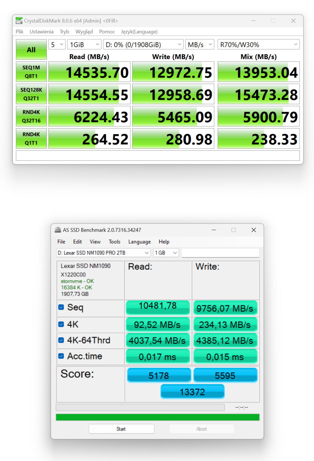 Lexar NM990 2 TB - test dysku. PCI-e 5.0 za 1299 złotych